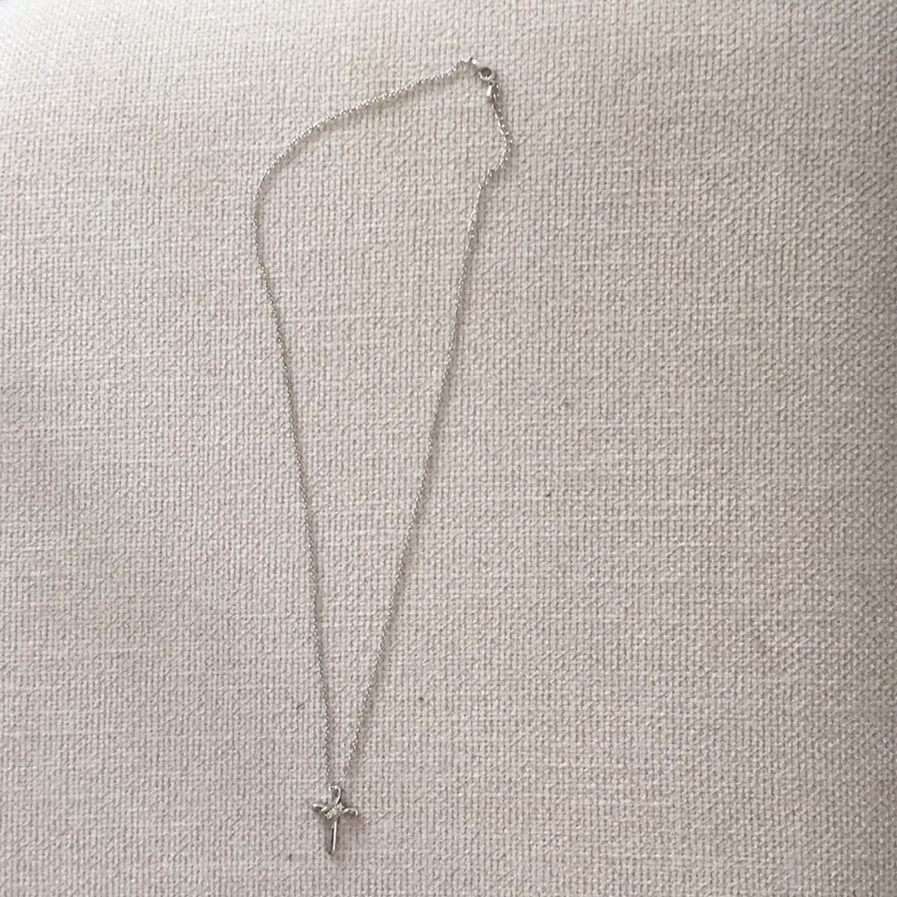 Silver cross necklace!